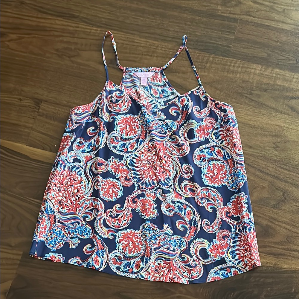 Lilly Pulitzer Multicolor Paisley Silk Top